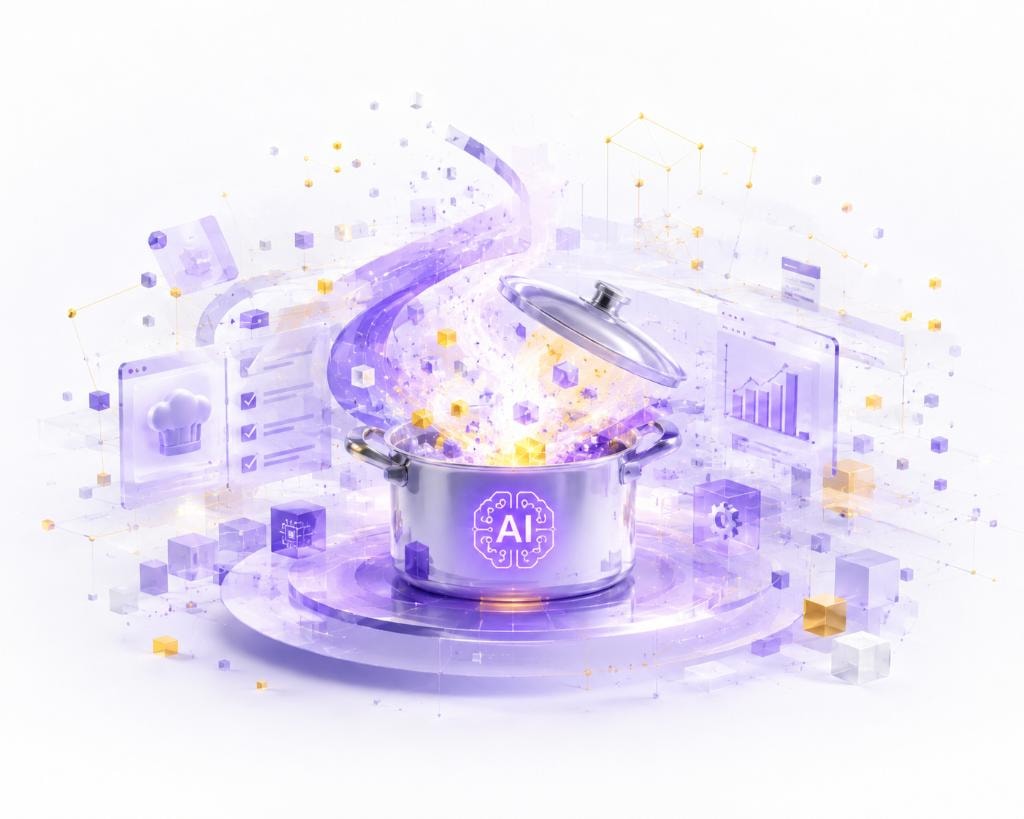 AI Kitchen course illustration for educators.